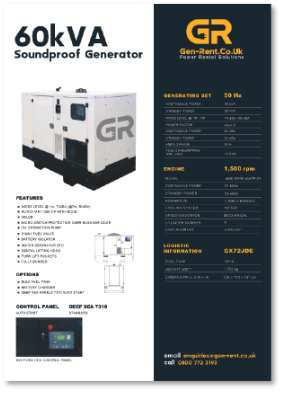 60kVA soundproof generator
